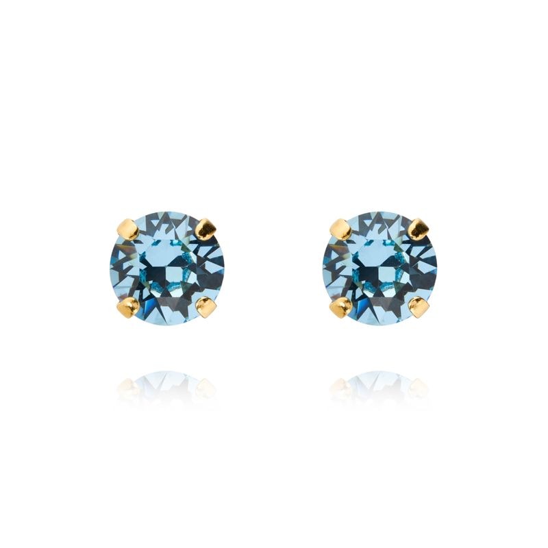 Classic Stud Earrings / Aquamarine