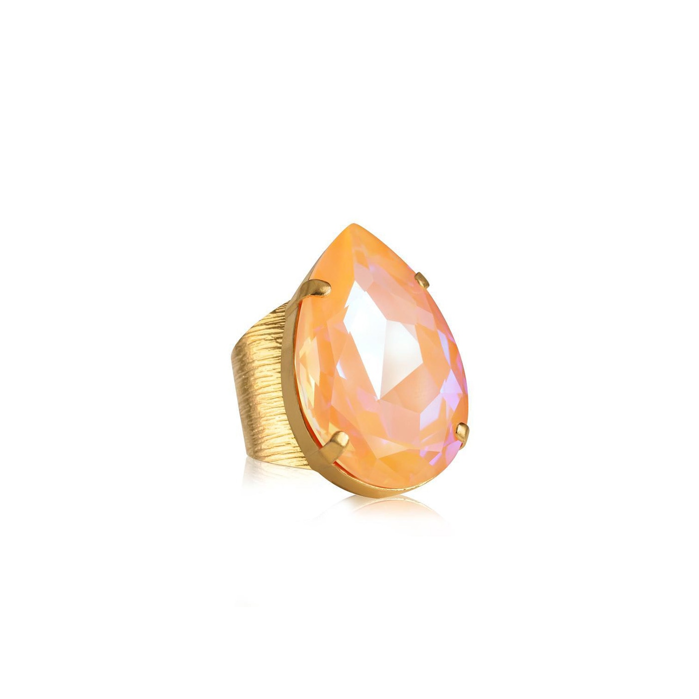 Perfect Drop Ring Gold Peach Delite