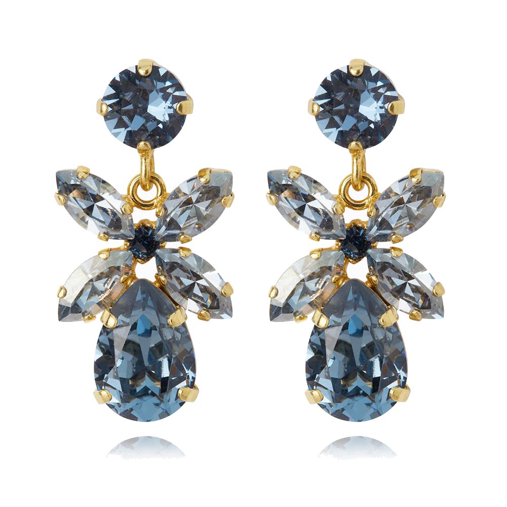 Mini Dione Earrings Gold / Denim Blue