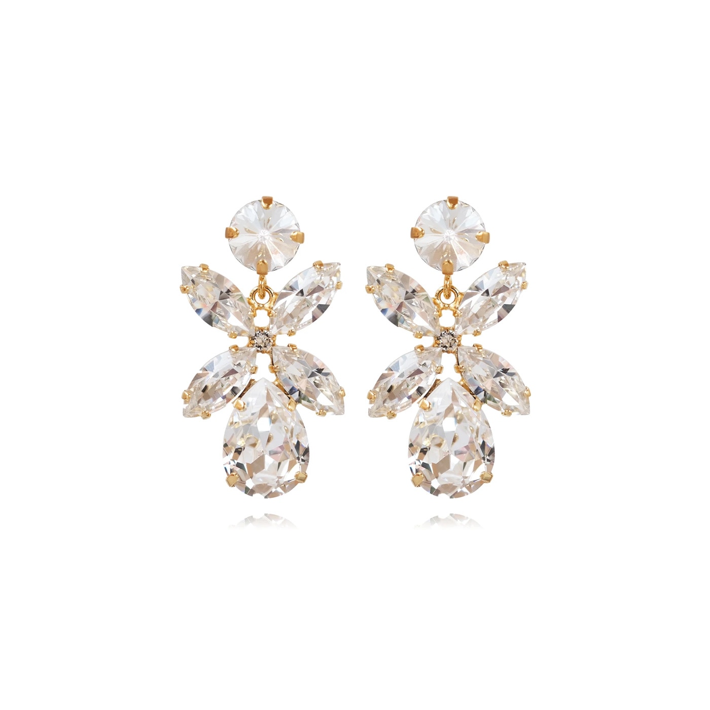 Dione Earring Gold Crystal