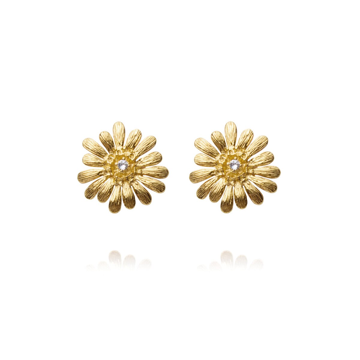 Daisy Earrings Gold / Crystal