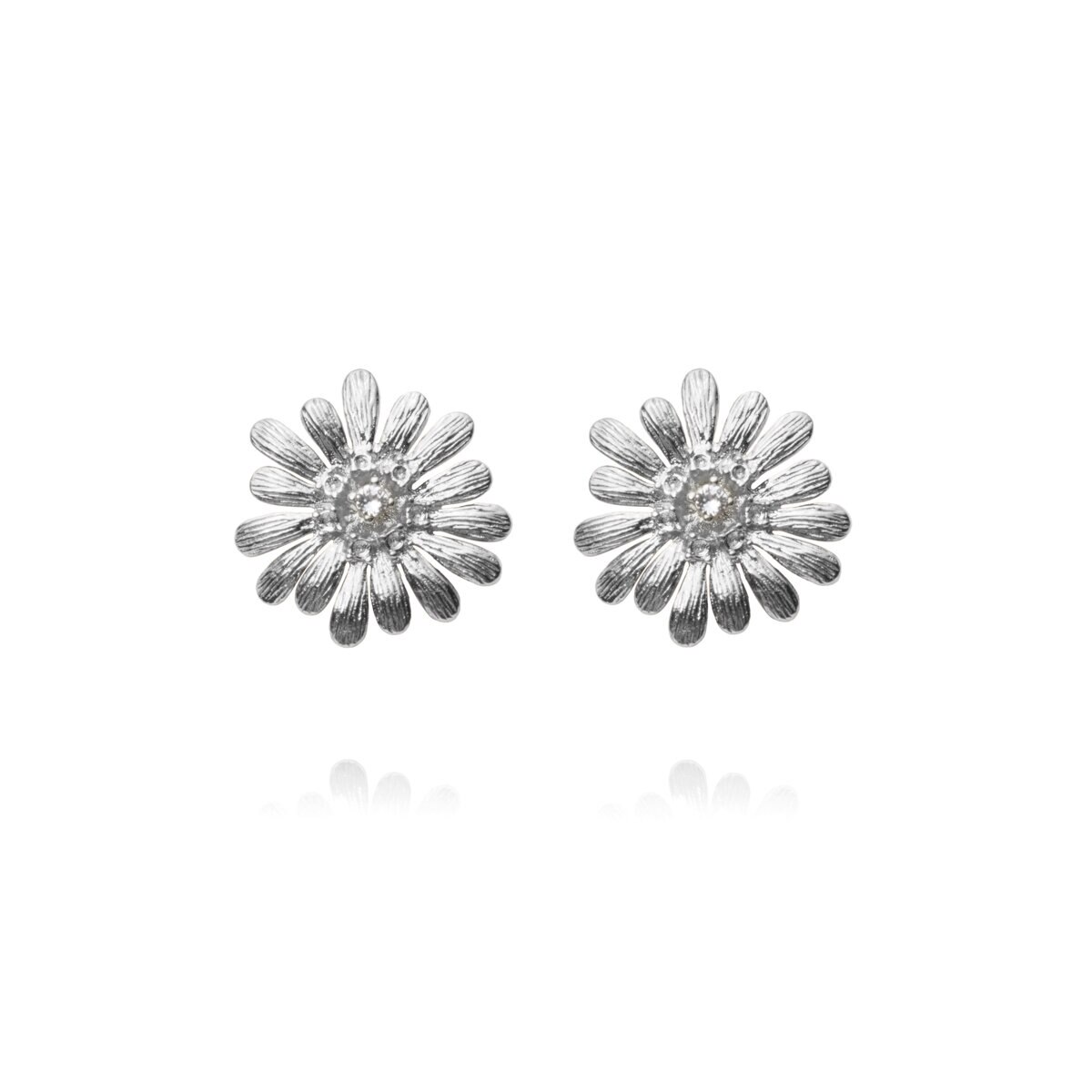 Daisy Earrings Rhodium Crystal