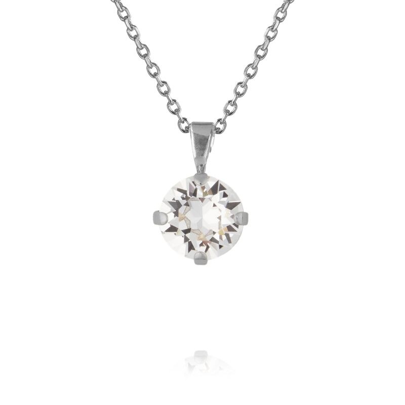 Classic Petite Necklace Rhodium / Crystal