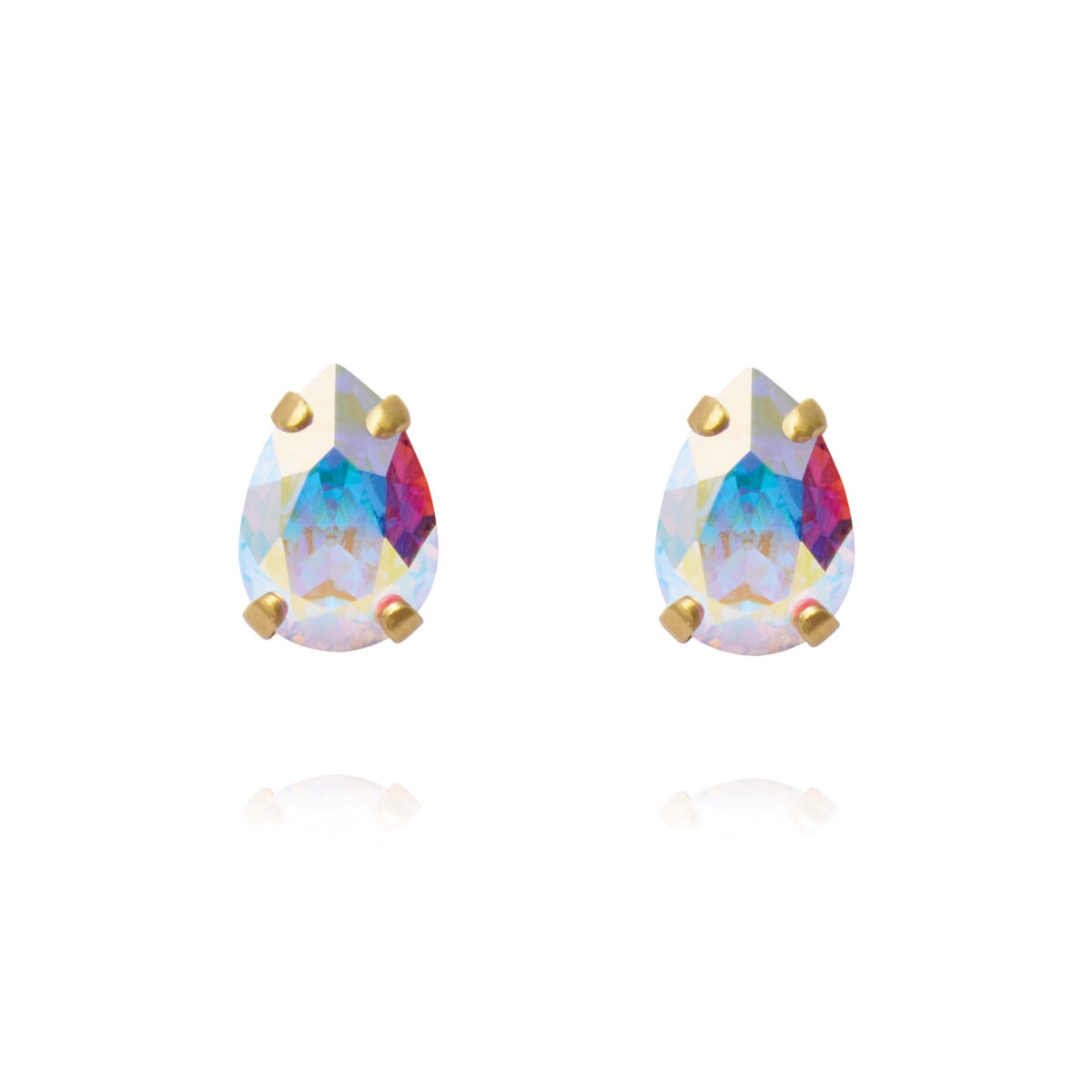Petite Drop Stud Earrings Gold Aurore Boreale