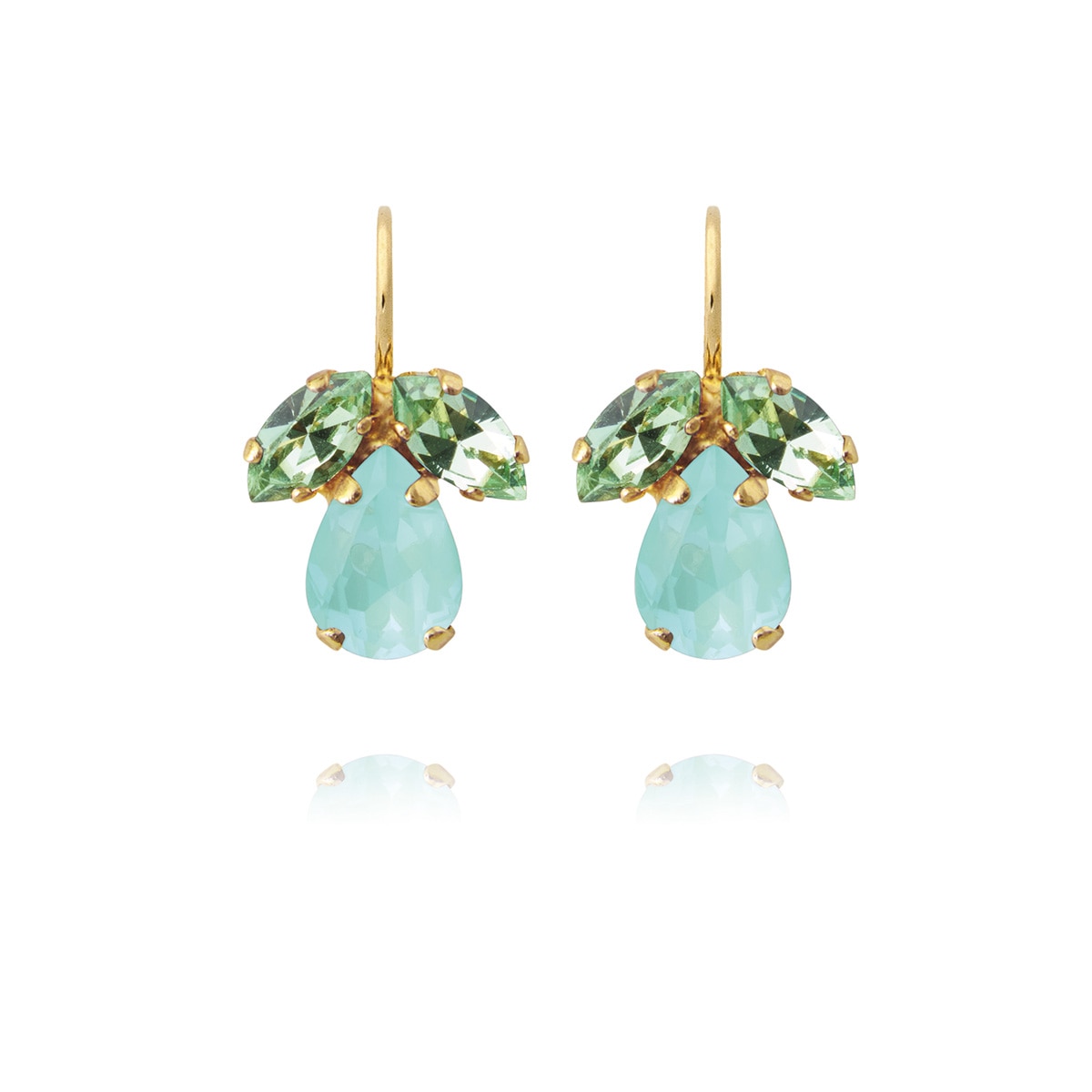 Timo Earrings Gold / Soft Mint Combo
