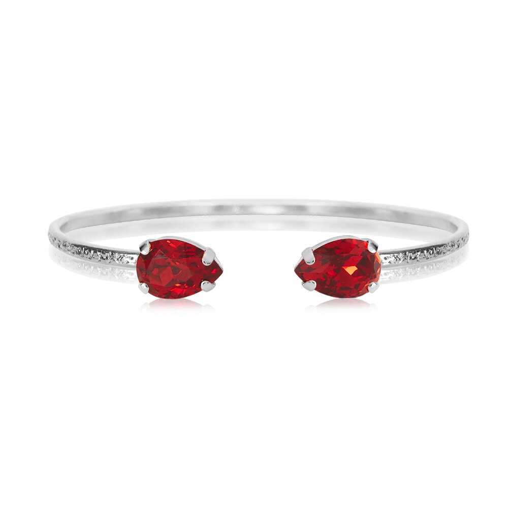 Petite Drop Bracelet Rhodium Scarlet