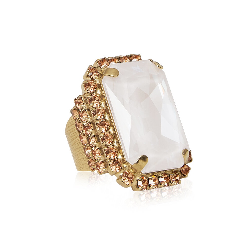 Alexa Ring Gold Electric White Combo