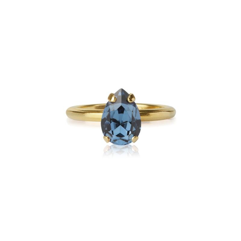 Petite Drop Ring / Denim Blue