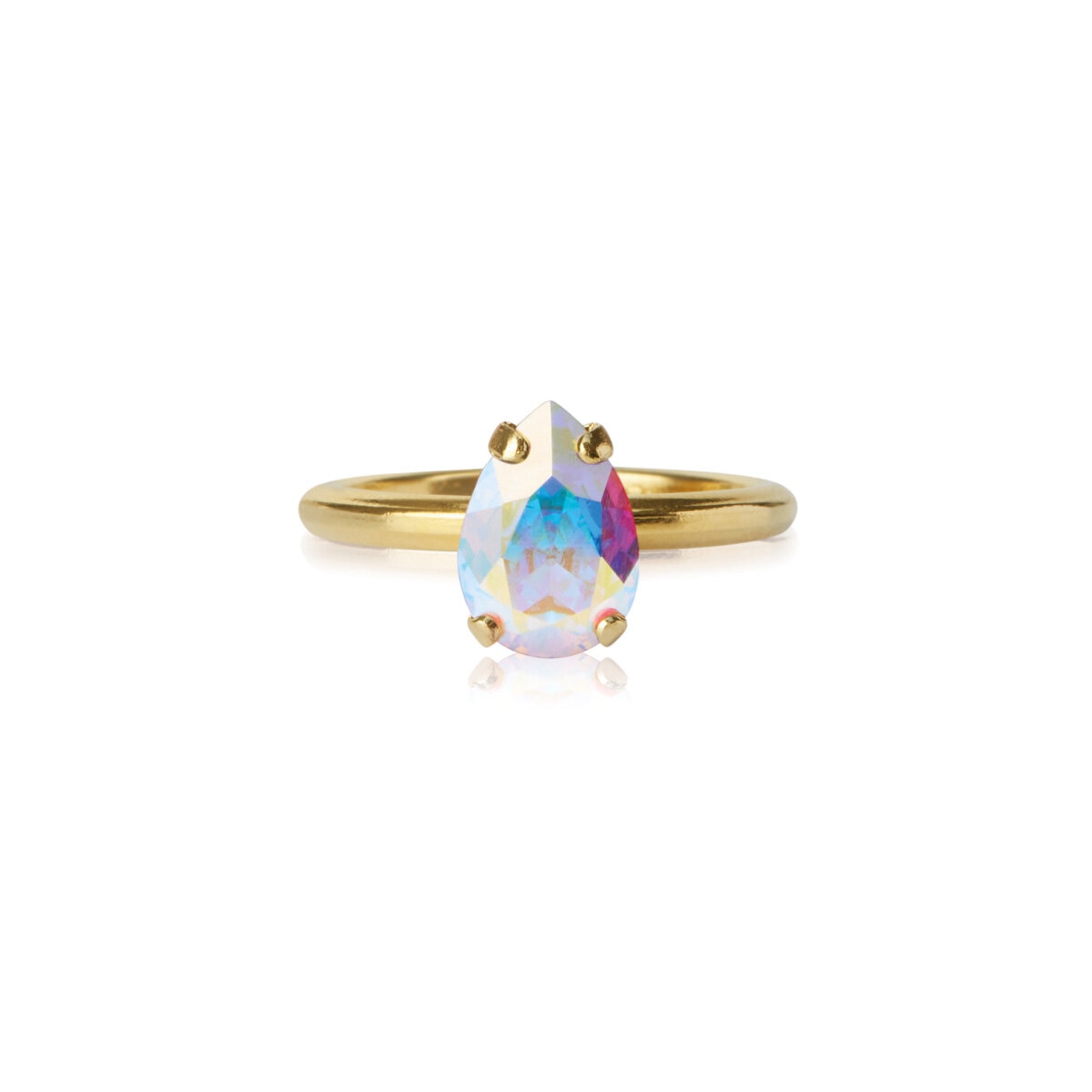 Petite Drop Ring Gold Aurore Boreale