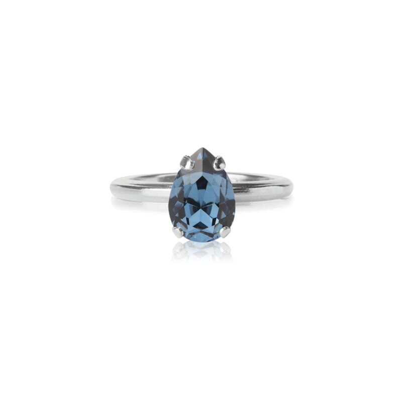 Petite Drop Ring / Denim Blue
