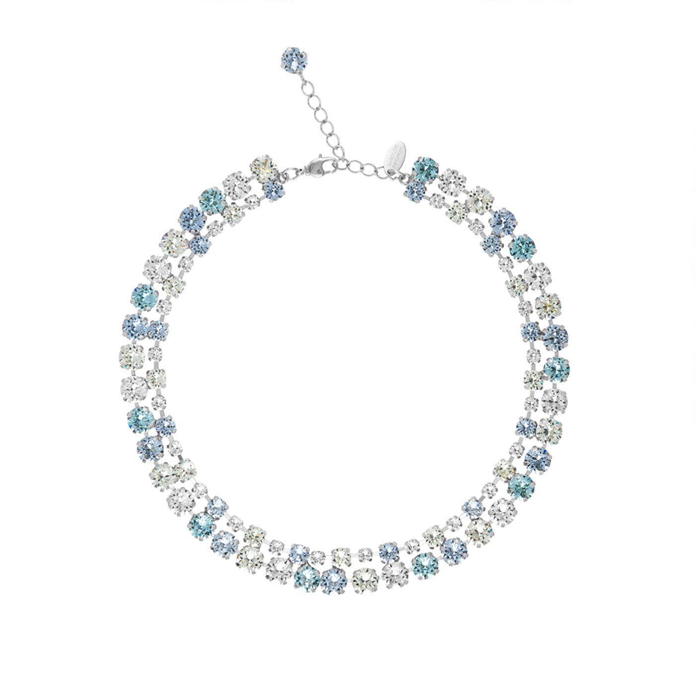 Pomona Necklace Rhodium / Sea Breeze Combo