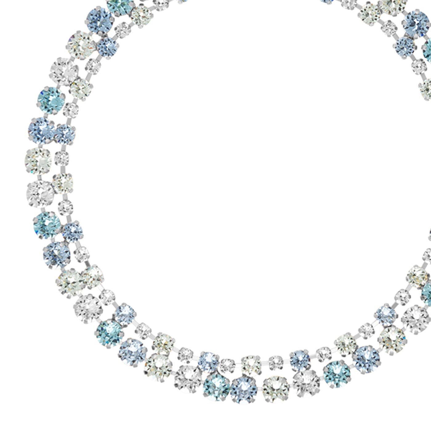 Pomona Necklace Rhodium / Sea Breeze Combo