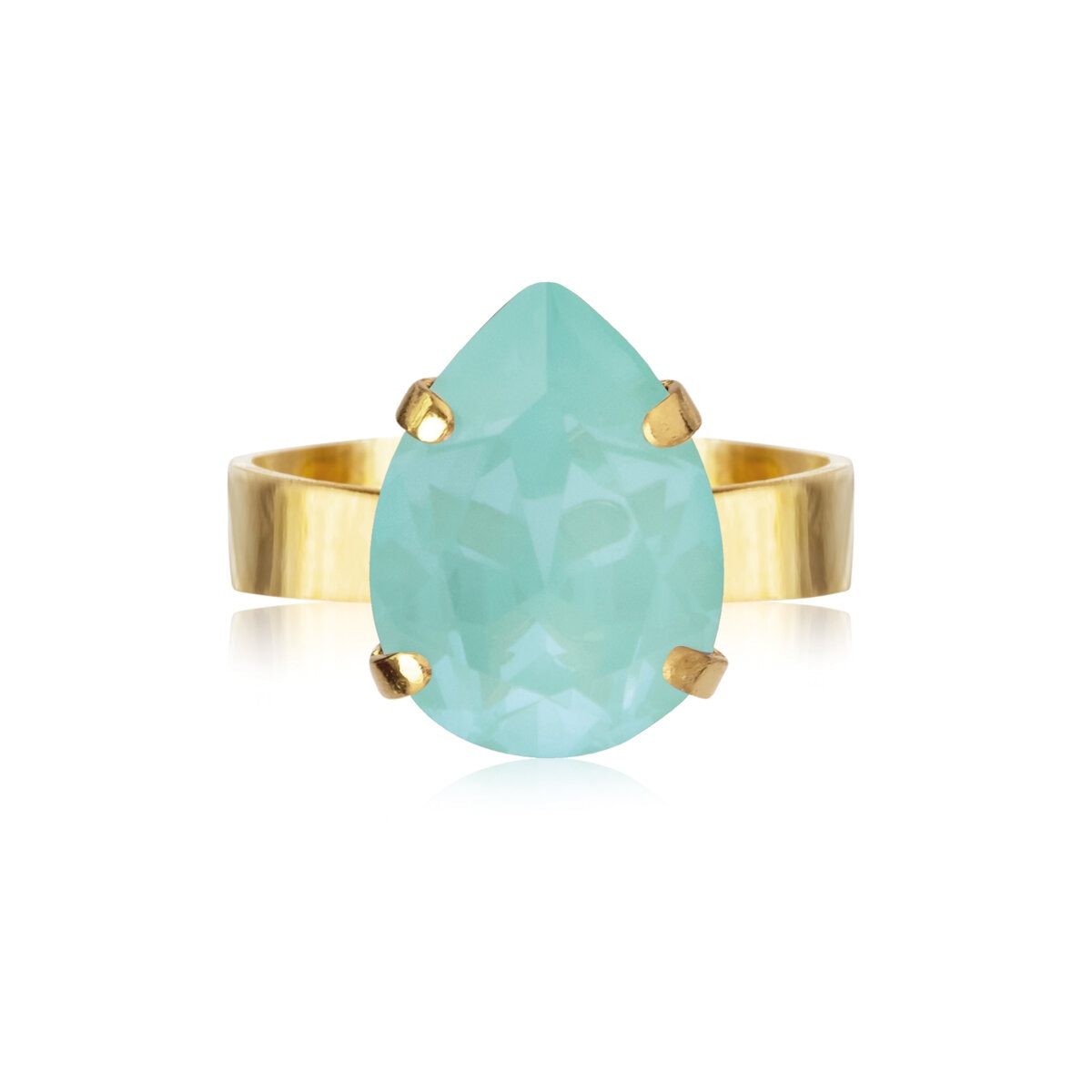 Mini Drop Ring Gold / Soft Mint