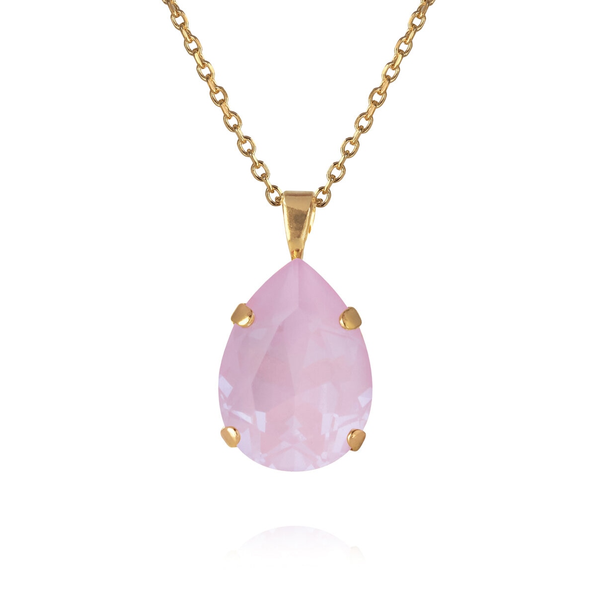 Mini Drop Necklace Gold / Soft Pink