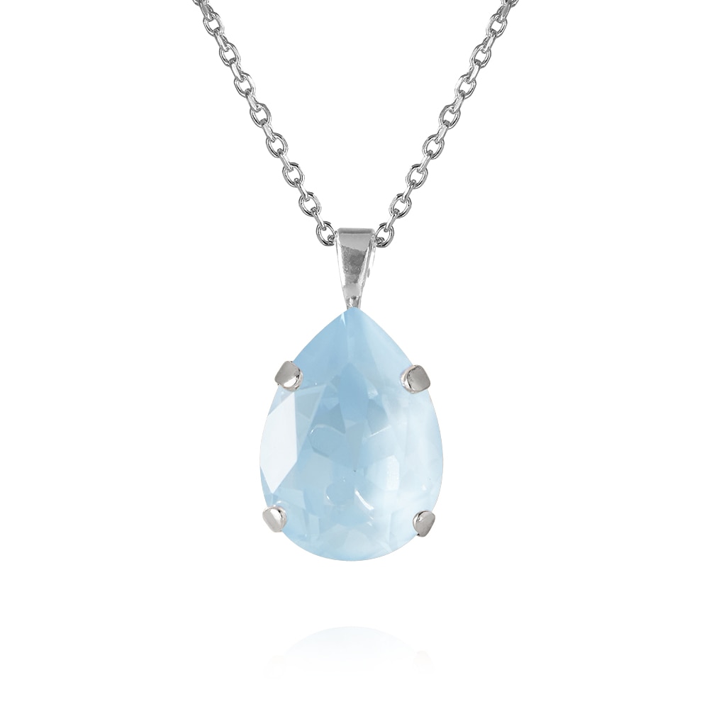 Mini Drop Necklace Rhodium / Sky Ignite