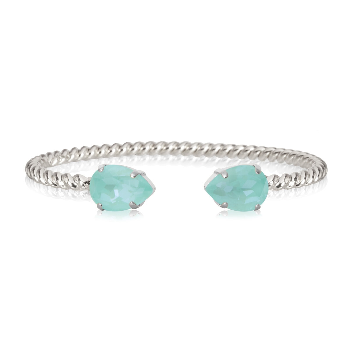 Mini Drop Bracelet Rhodium / Soft Mint