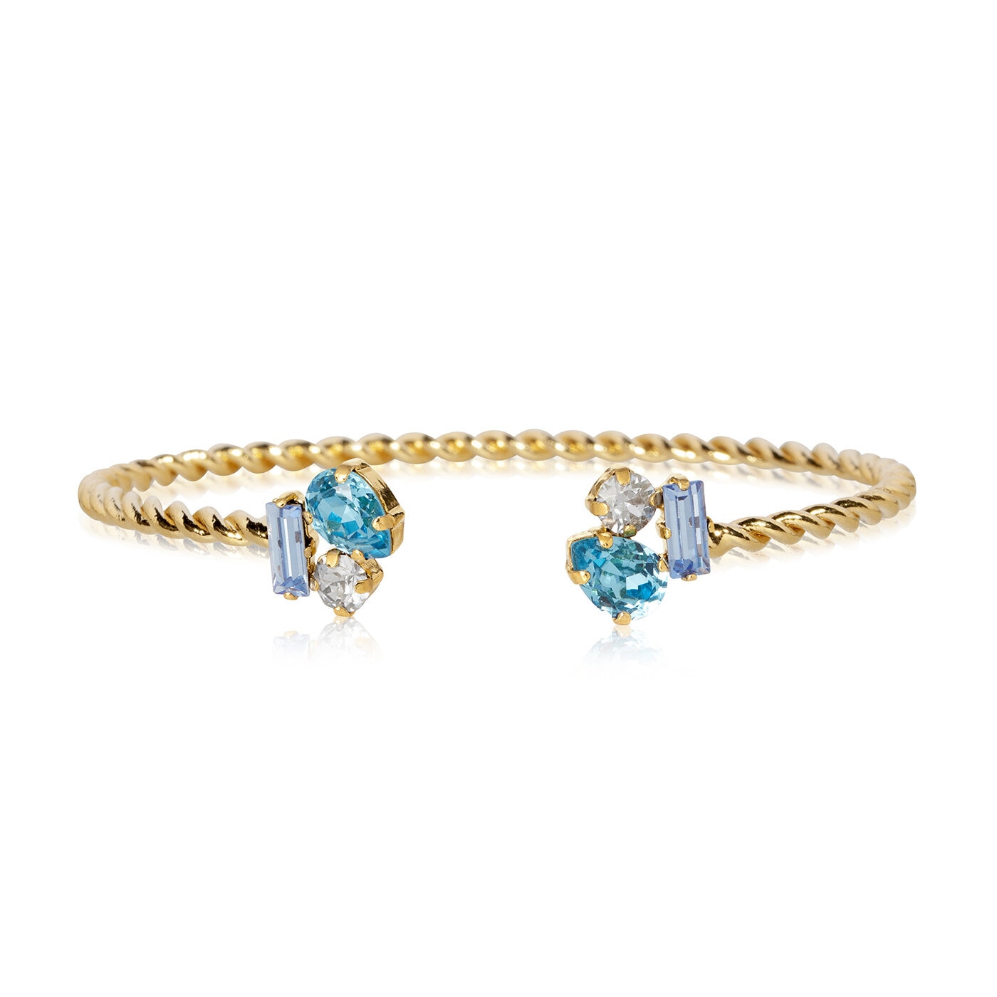 Isa Bracelet Gold / Aquamarine combo