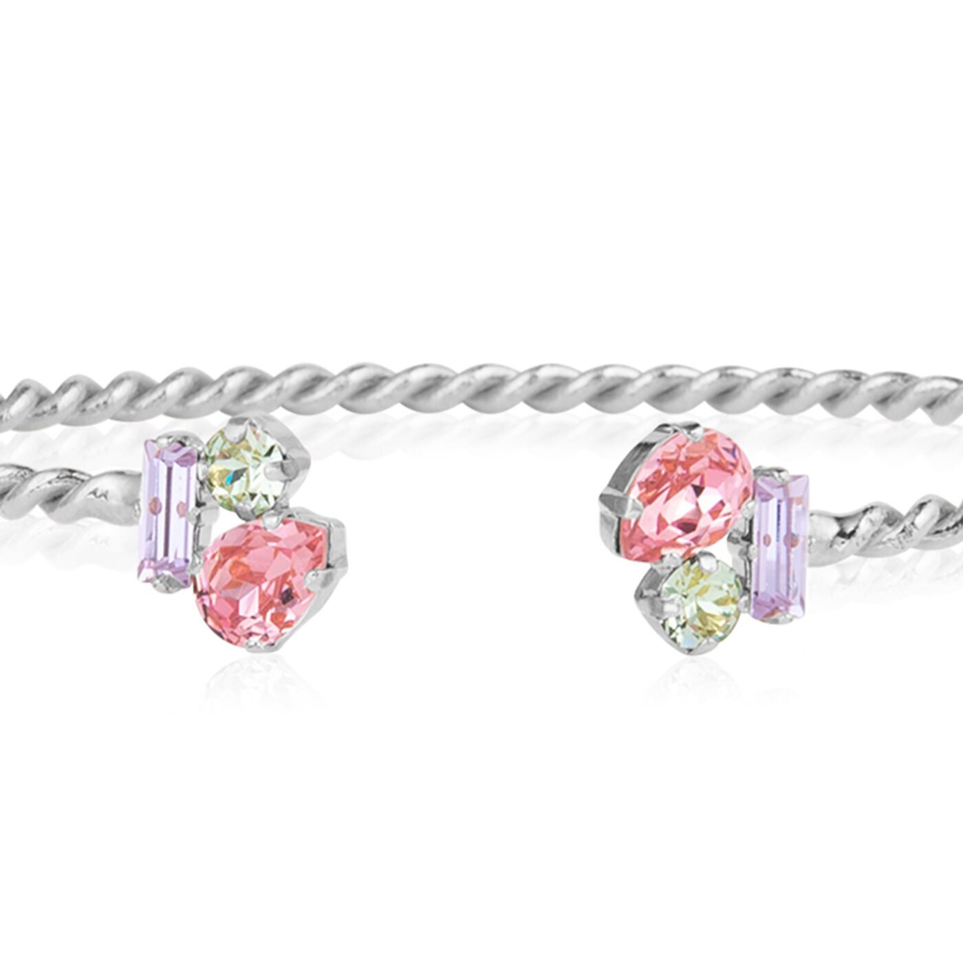 Isa Bracelet Rhodium / Pastel Combo