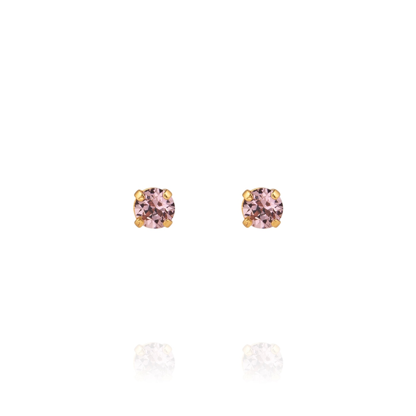Mini Stud Earrings Gold / Light Amethyst