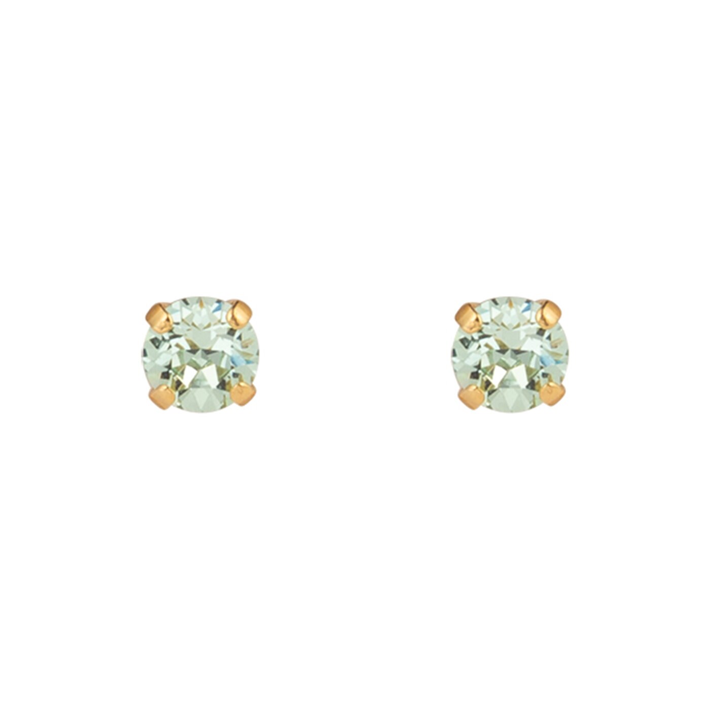 Mini Stud Earrings Gold / Chrysolite