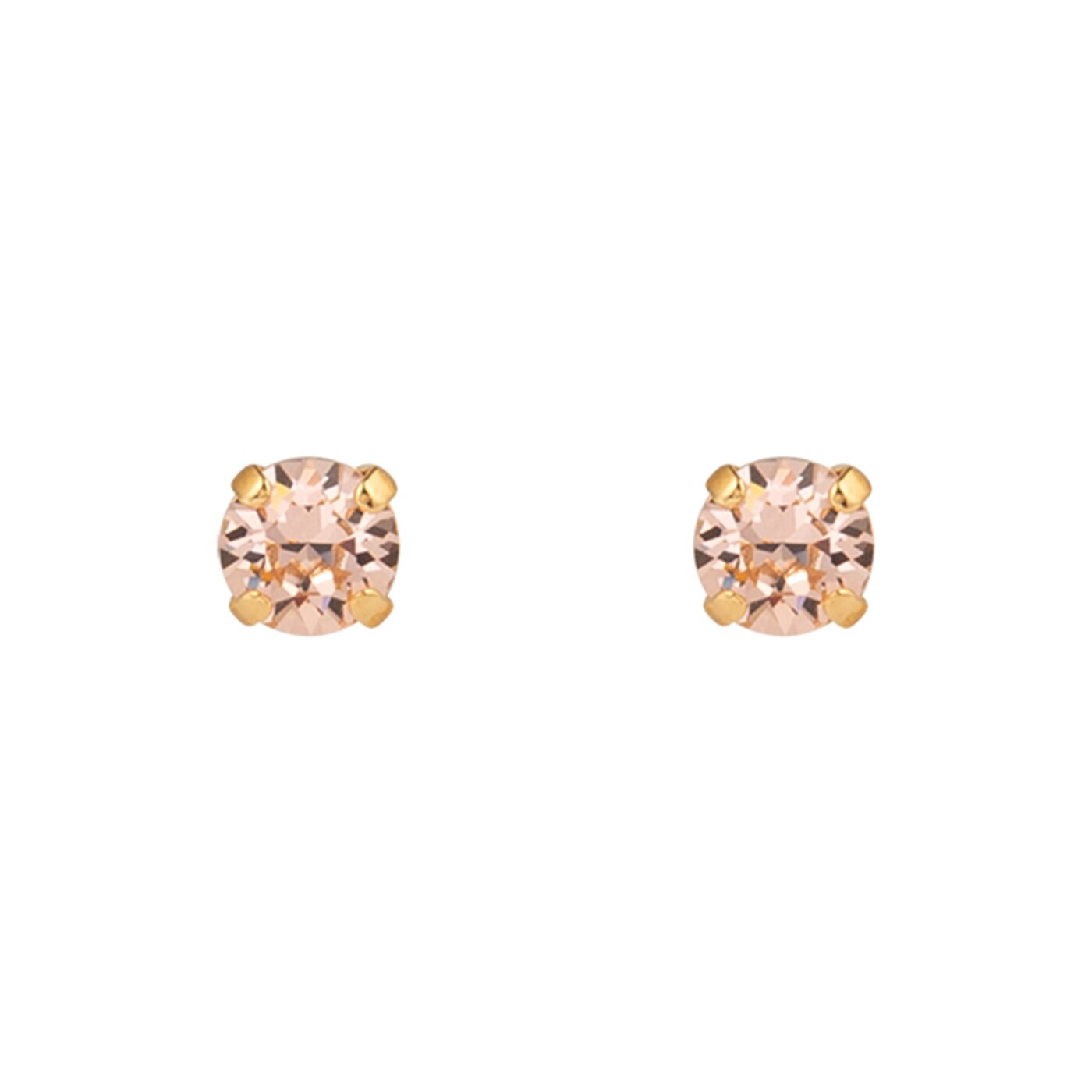 Mini Stud Earrings Gold Light Peach