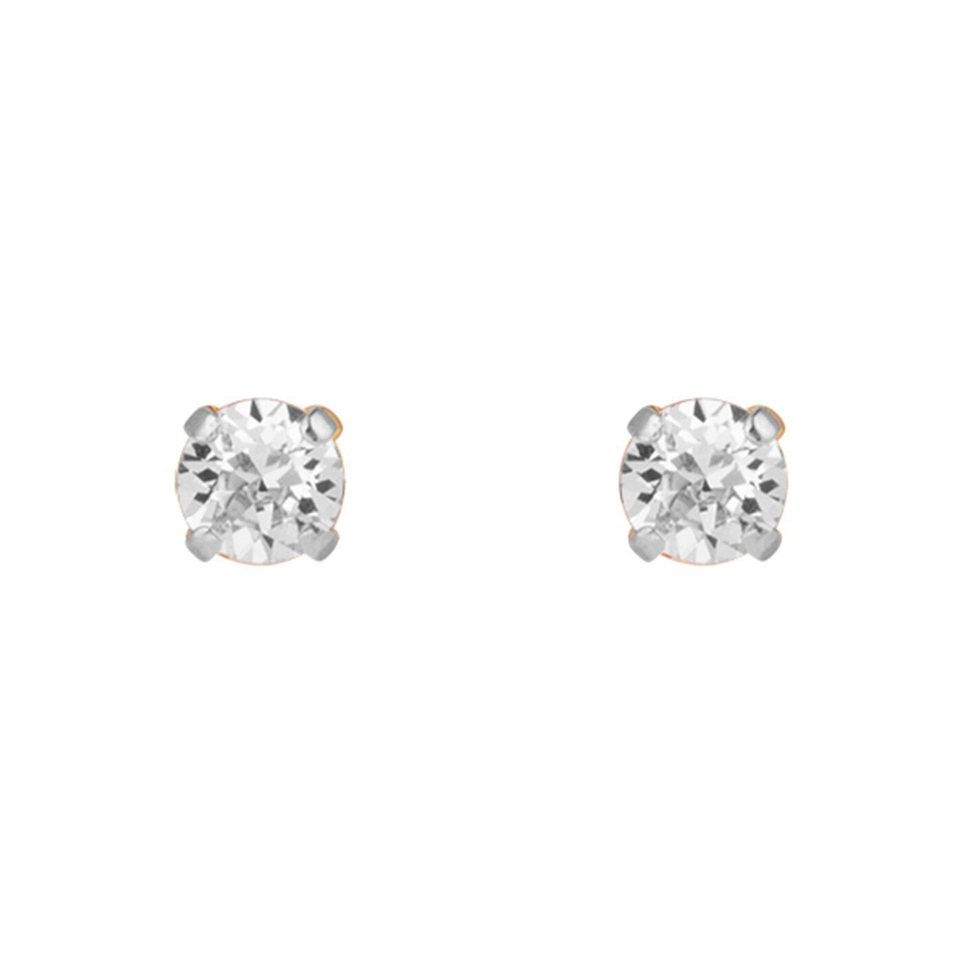 Mini Stud Earrings Rhodium / Crystal