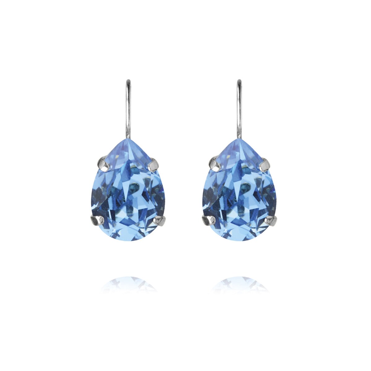 Mini Drop Clasp Earrings / ReCreated™ Ice blue