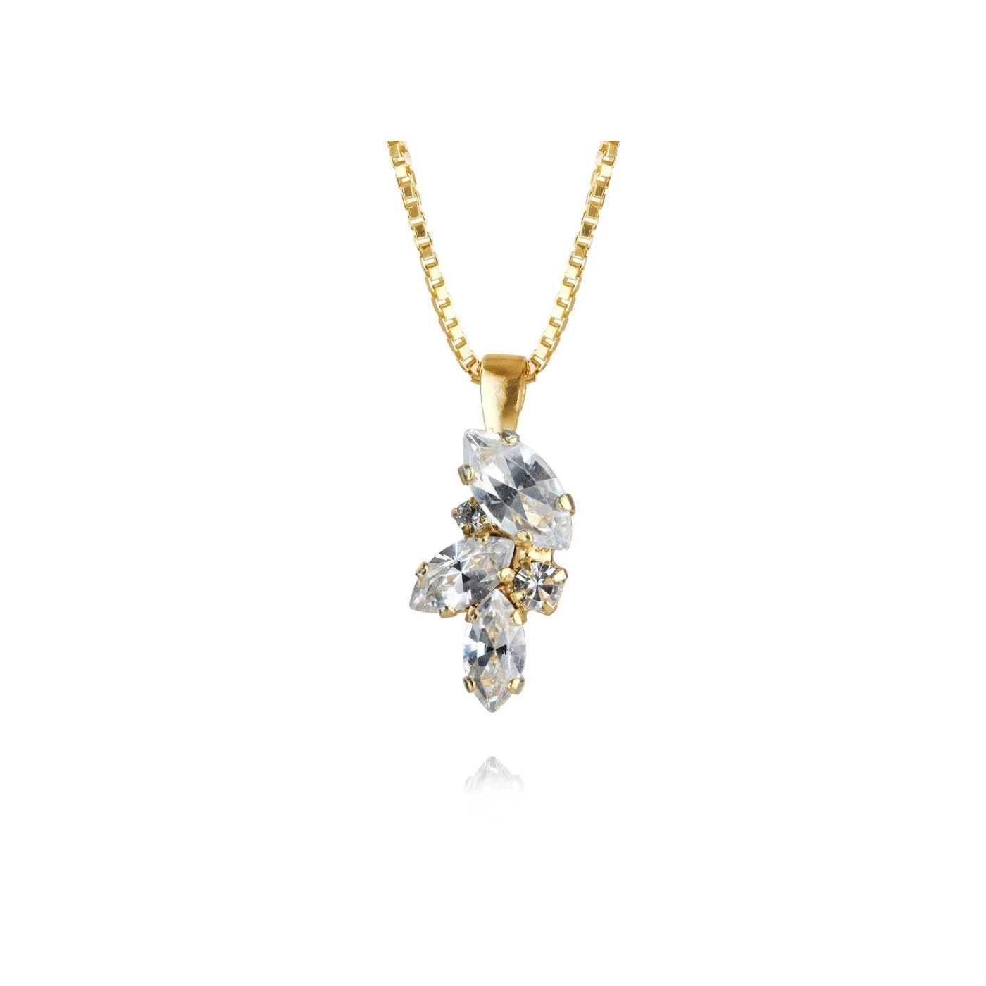 Adele Necklace Gold Crystal