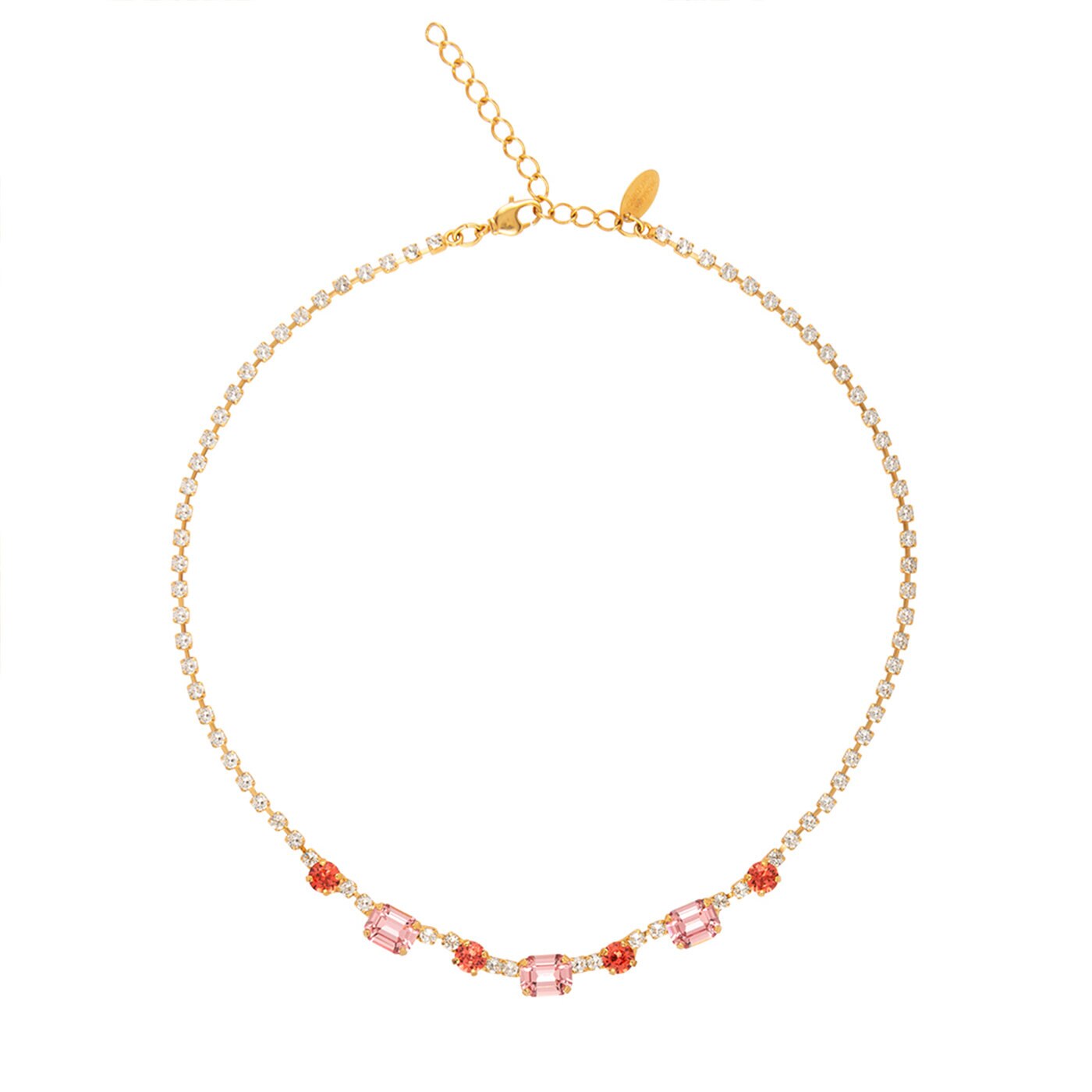 Corinna Necklace Gold / Coral Combo