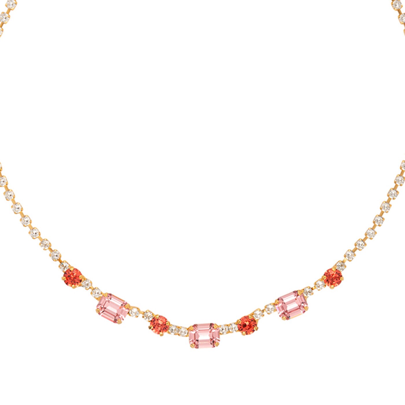 Corinna Necklace Gold / Coral Combo