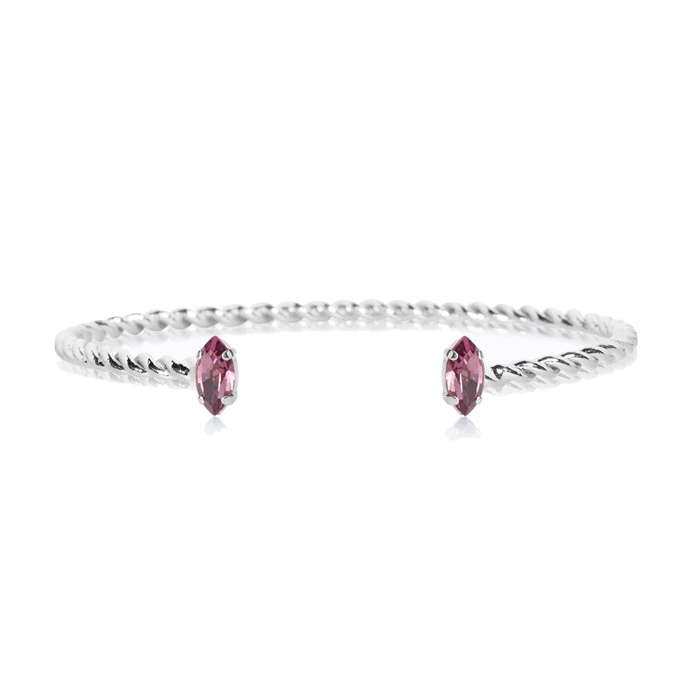 Petite Navette Bracelet Rhodium / Iris