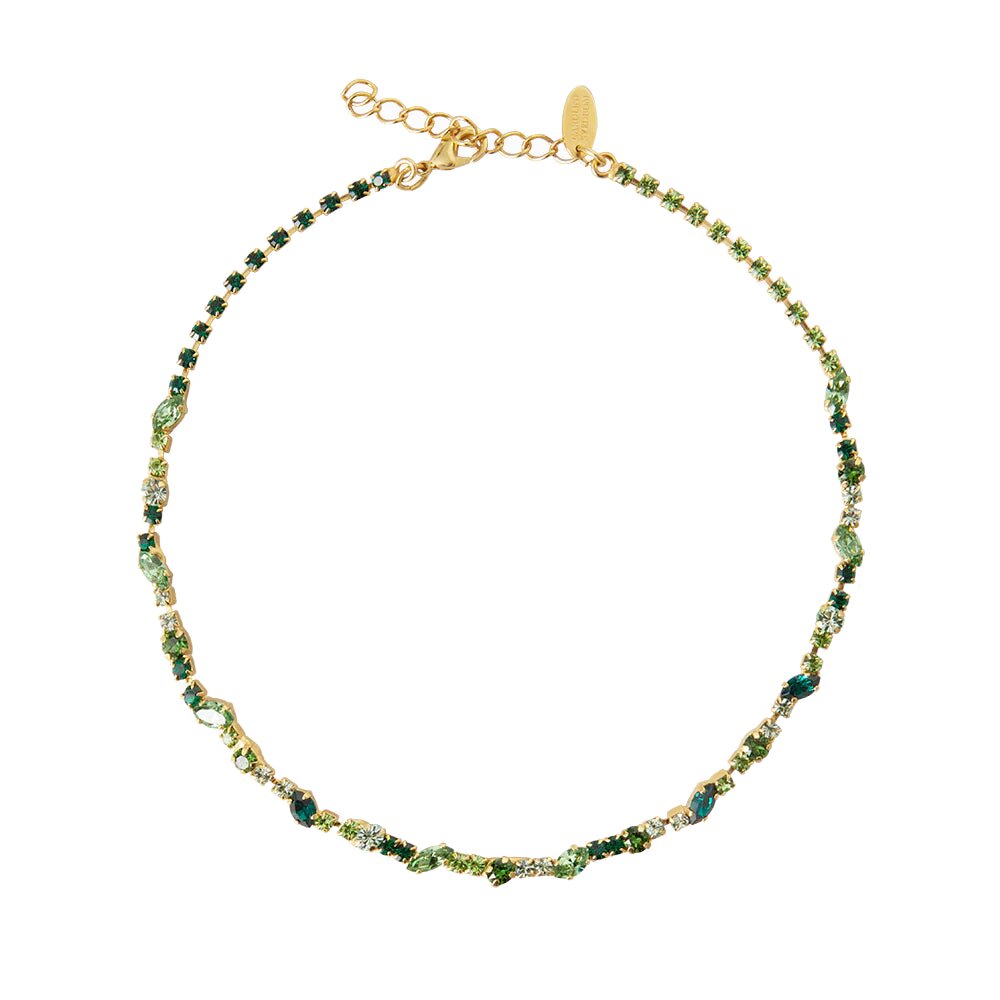 Antonia Necklace Gold / Green Combo