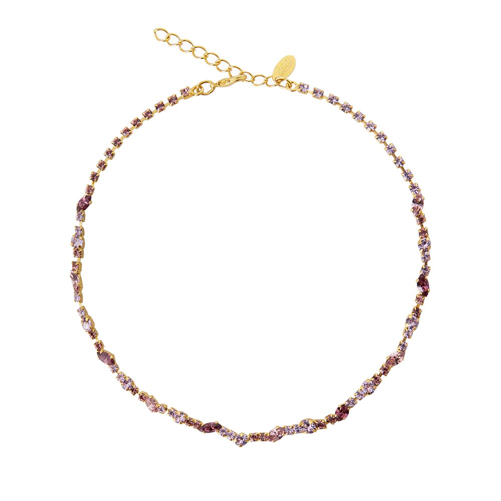 Antonia Necklace Gold / Violet Combo