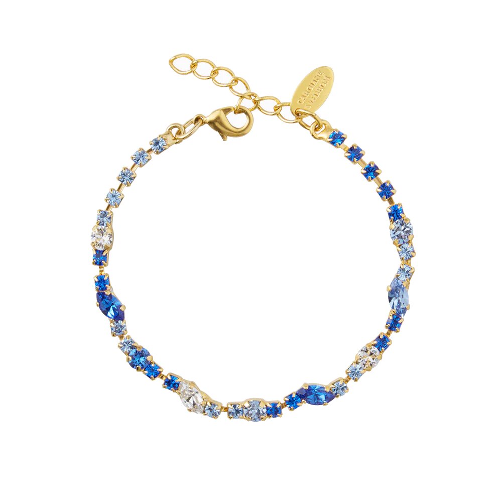 Blue shop gold bracelet