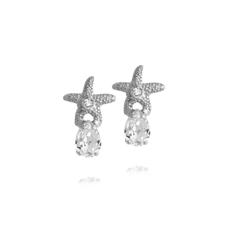 Mini Sea Star earrings (rhodium)