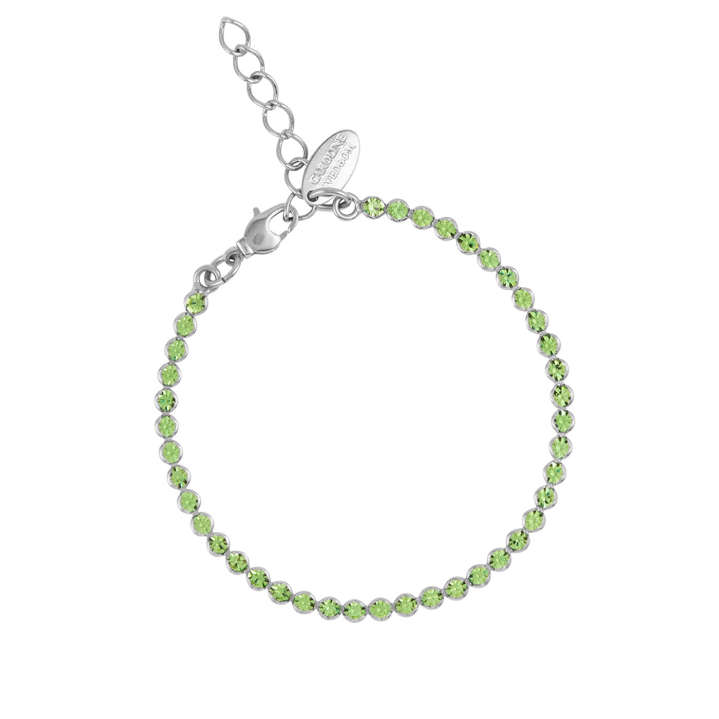 Siri Bracelet Rhodium / Peridot