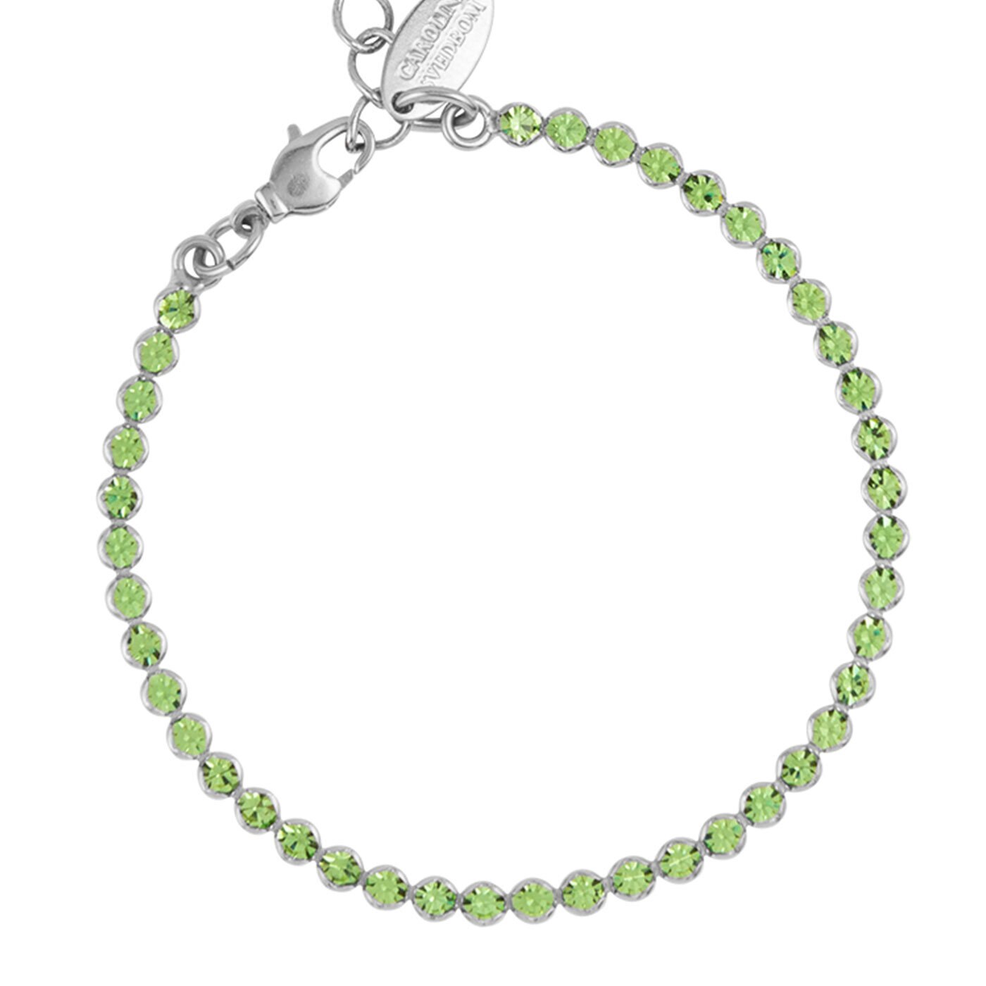 Siri Bracelet Rhodium / Peridot