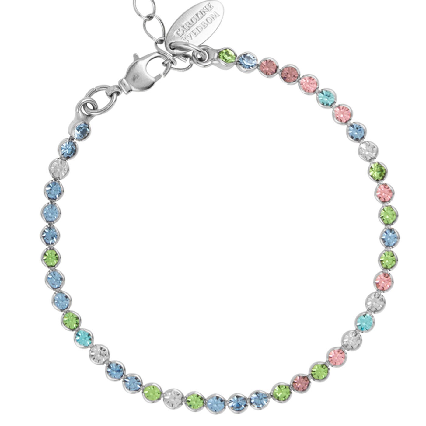 Siri Bracelet Rhodium / Pastel Combo