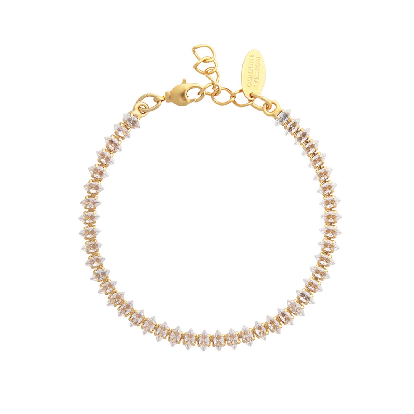 CRYSTAL NAVETTE BRACELET GOLD