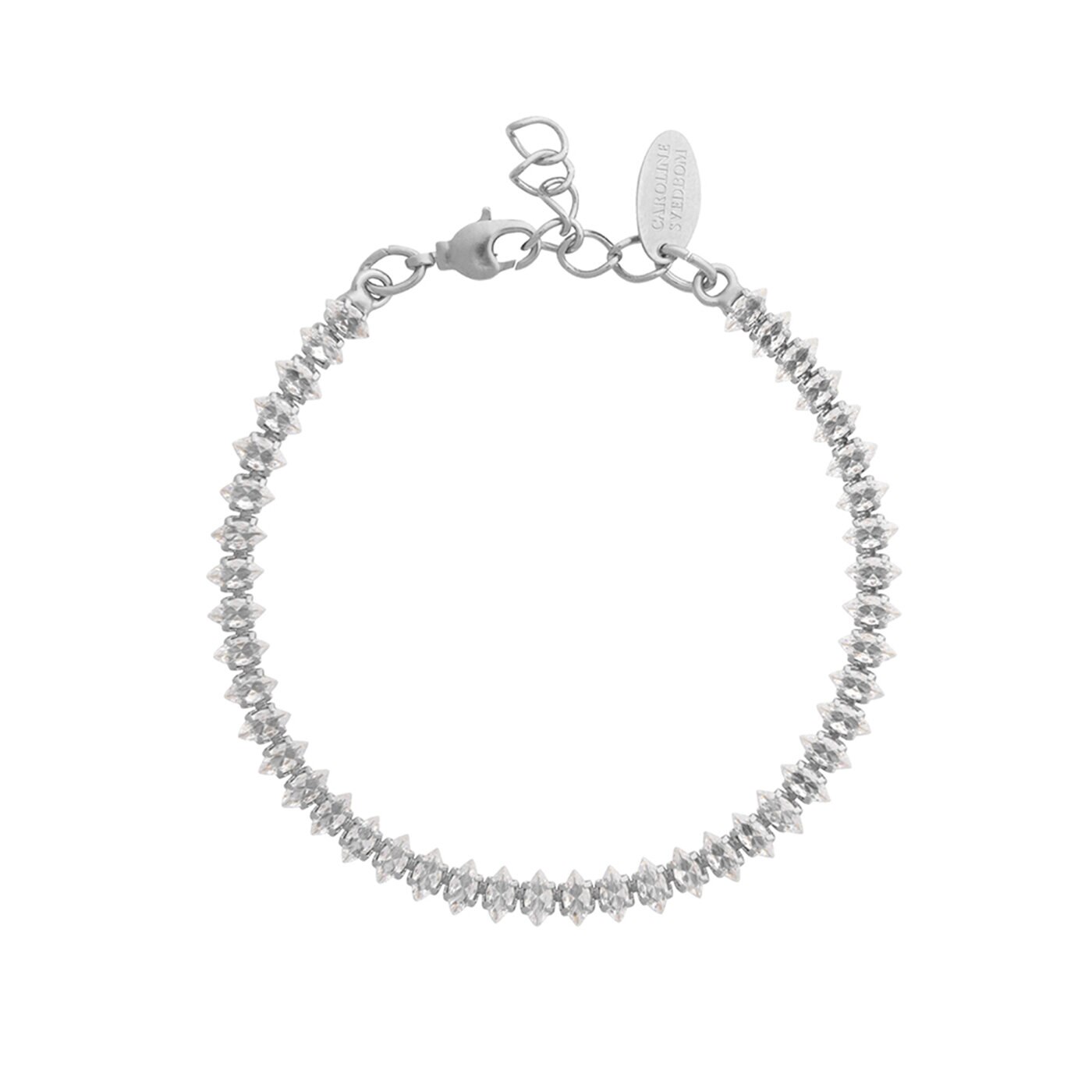 CRYSTAL NAVETTE BRACELET RHODIUM
