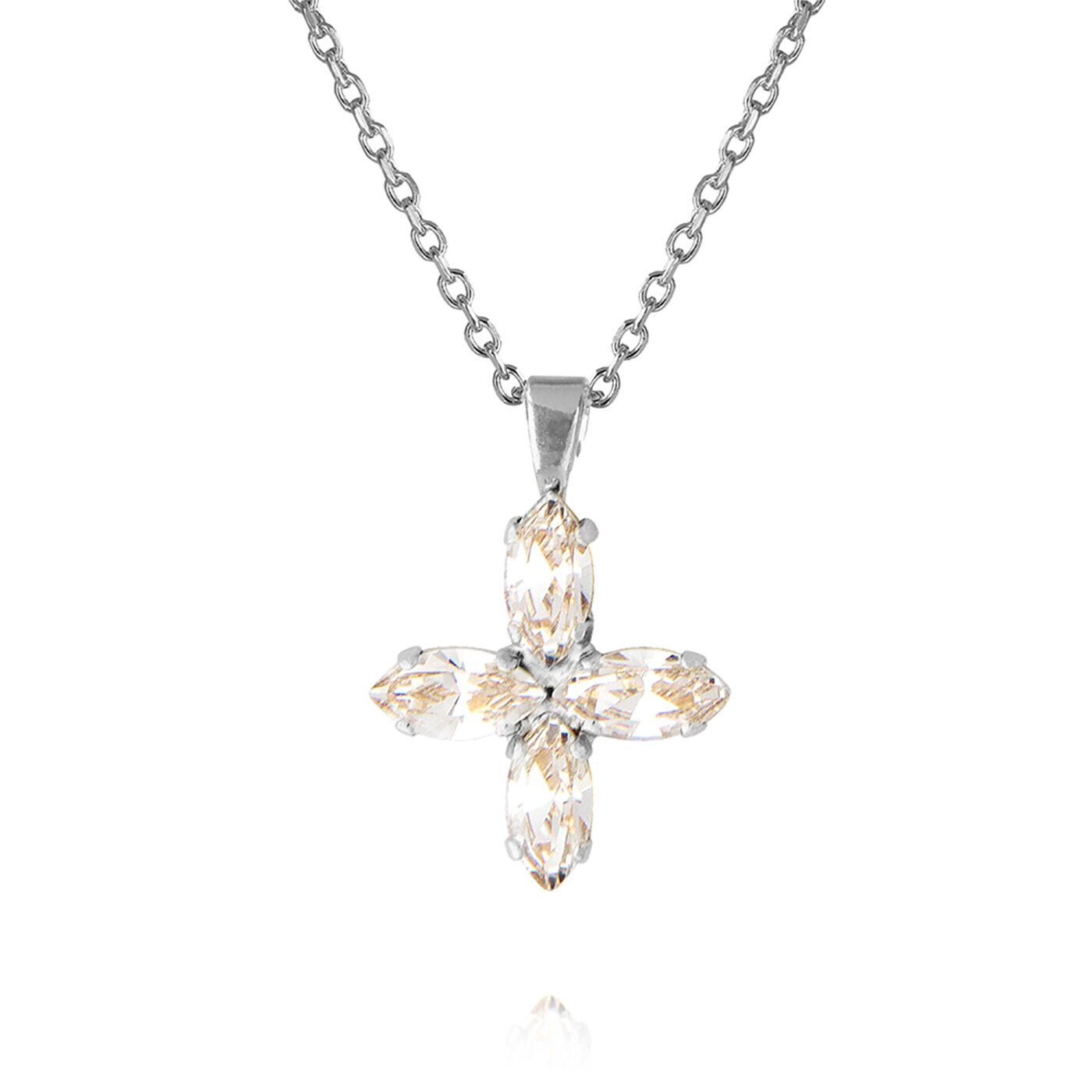 CRYSTAL STAR NECKLACE 50 RHODIUM