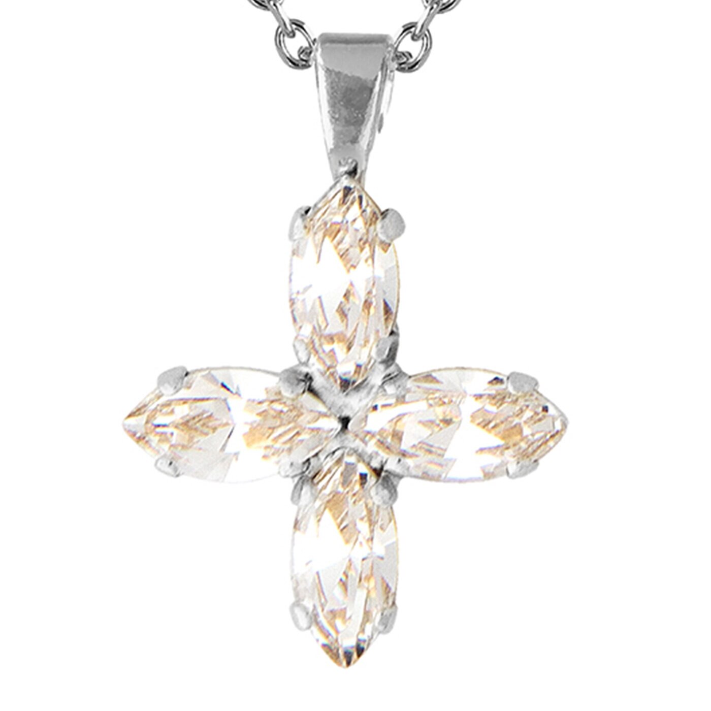 CRYSTAL STAR NECKLACE 50 RHODIUM