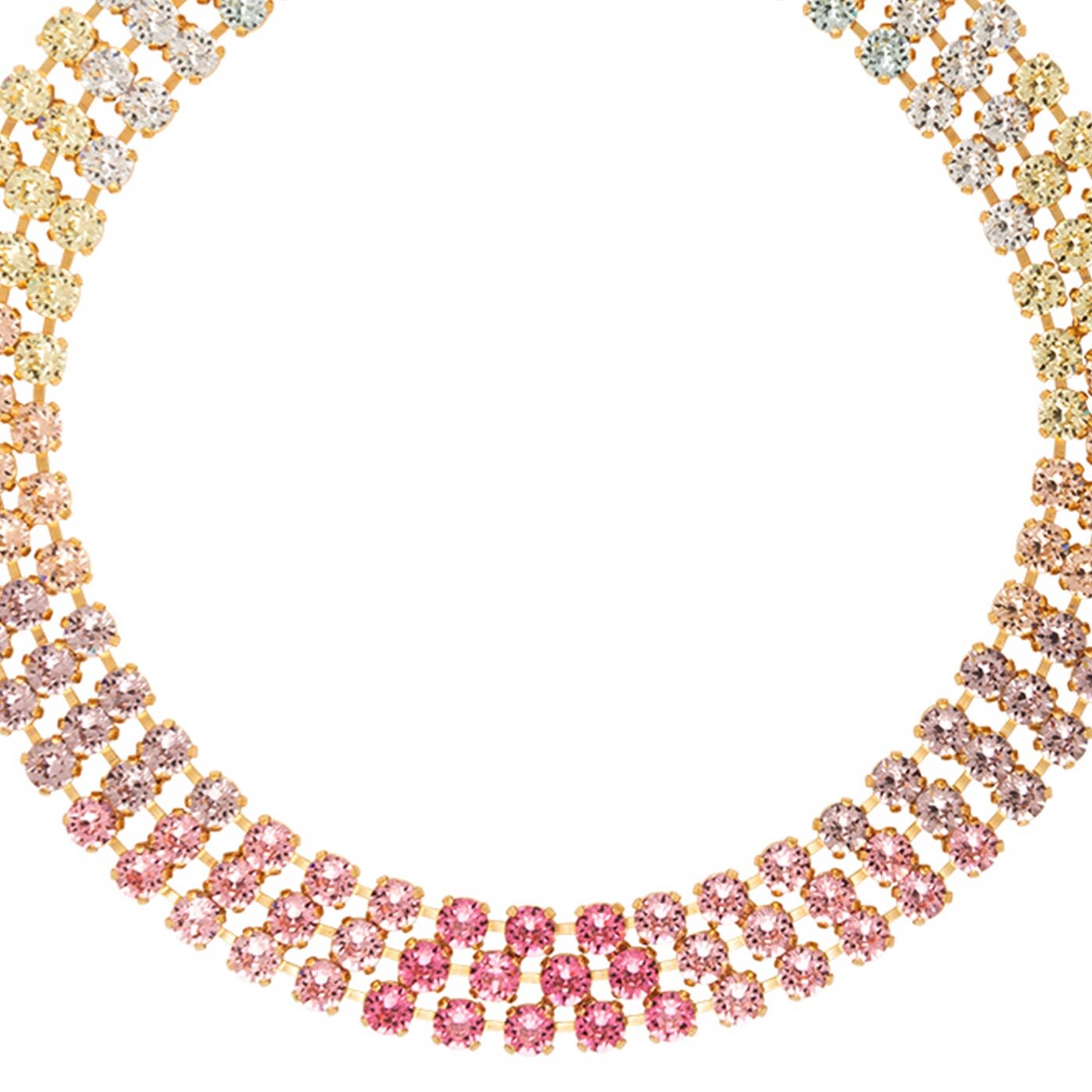 Rosanna Necklace Gold / Pastel Rainbow Combo