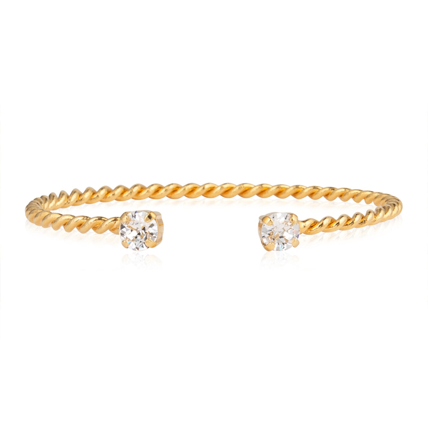 Mini Twisted Bracelet Gold / Crystal