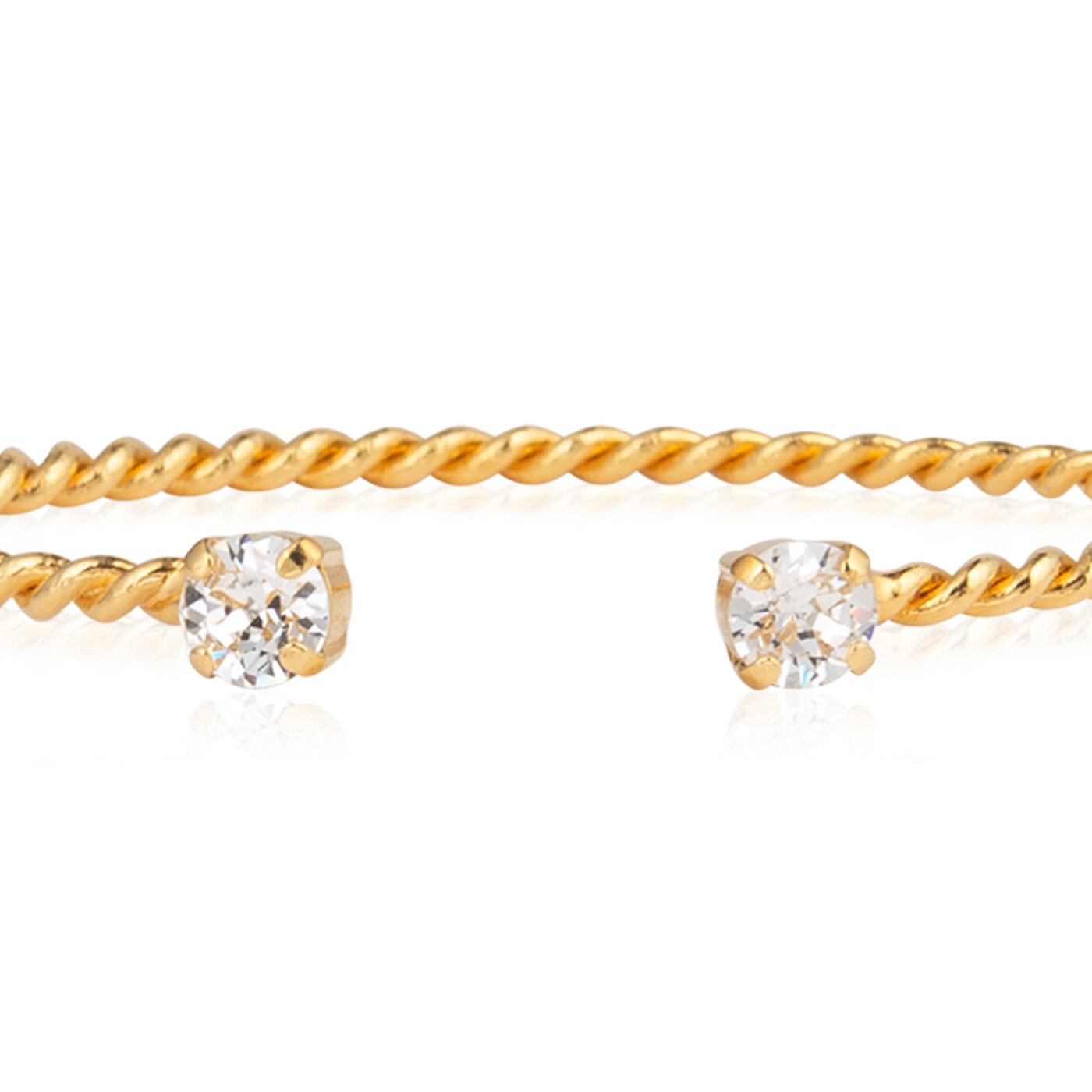 Mini Twisted Bracelet Gold / Crystal