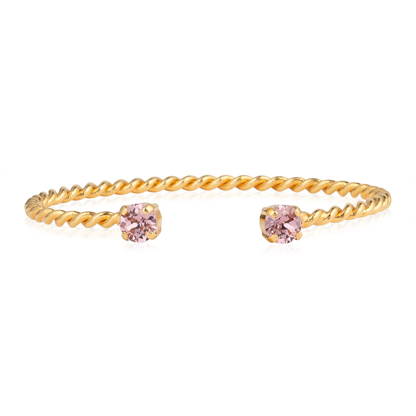 Mini Twisted Bracelet Gold / Light Amethyst
