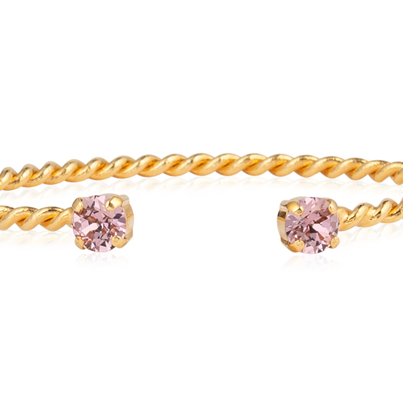 Mini Twisted Bracelet Gold / Light Amethyst