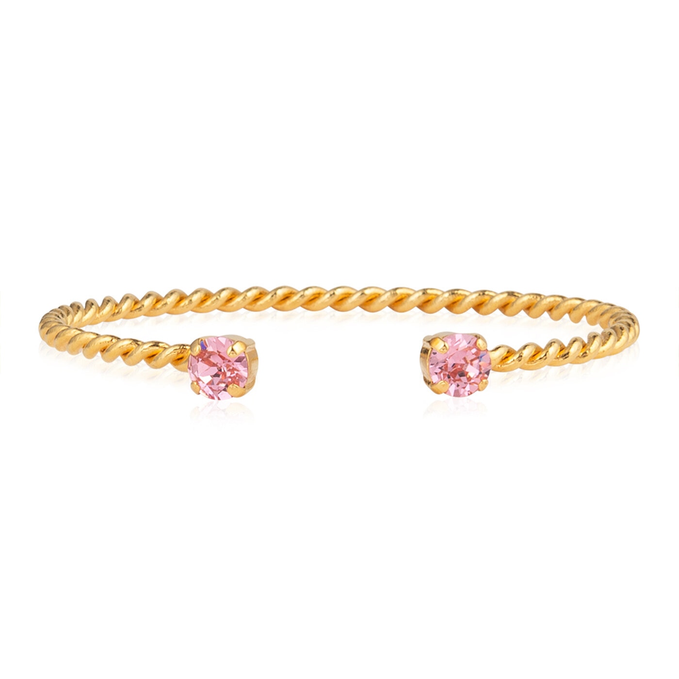 Mini Twisted Bracelet Gold / Light Rose