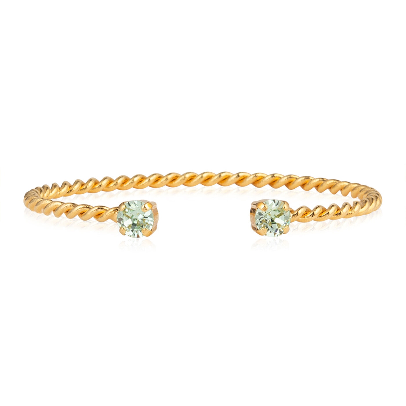 Mini Twisted Bracelet Gold / Chrysolite