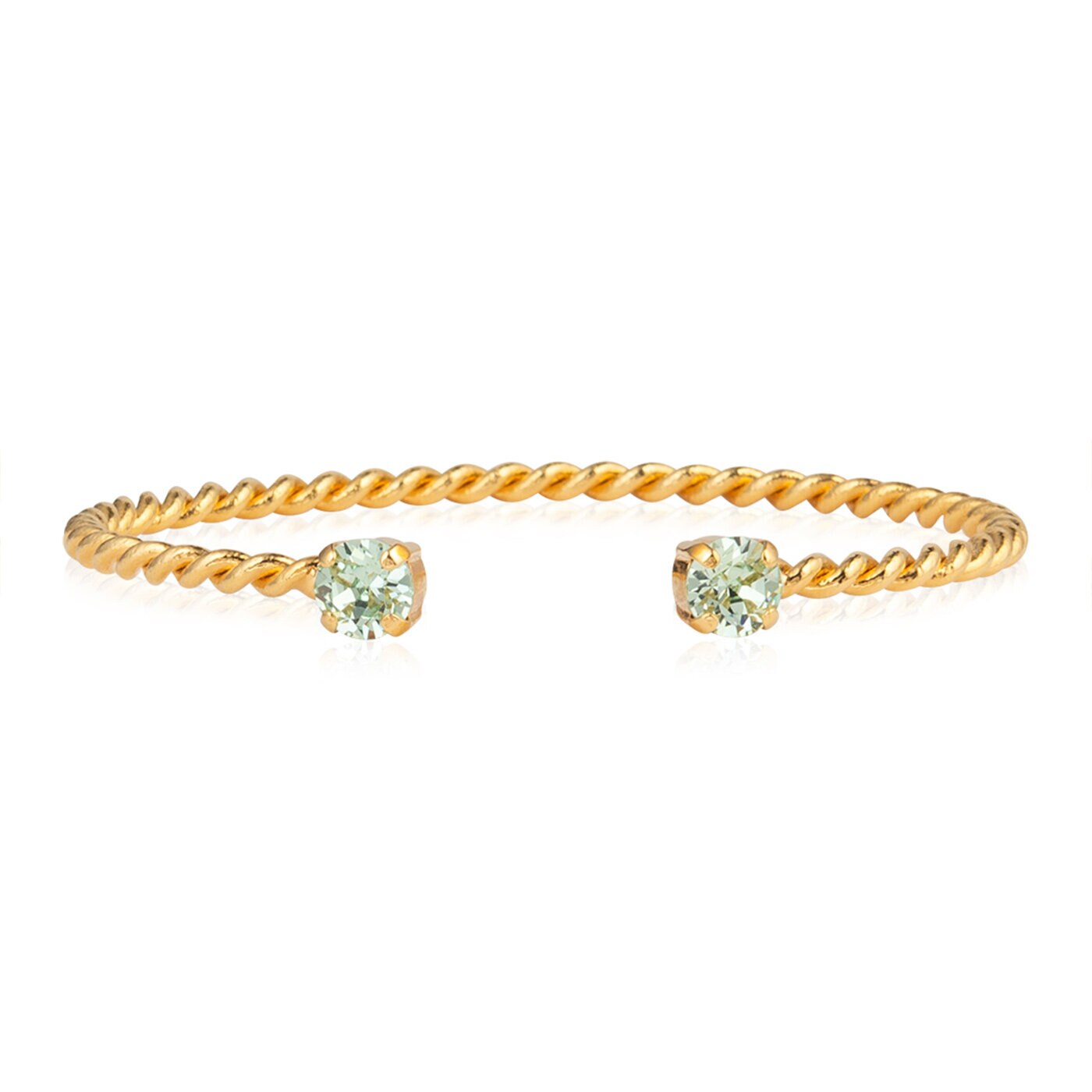Mini Twisted Bracelet Gold / Chrysolite